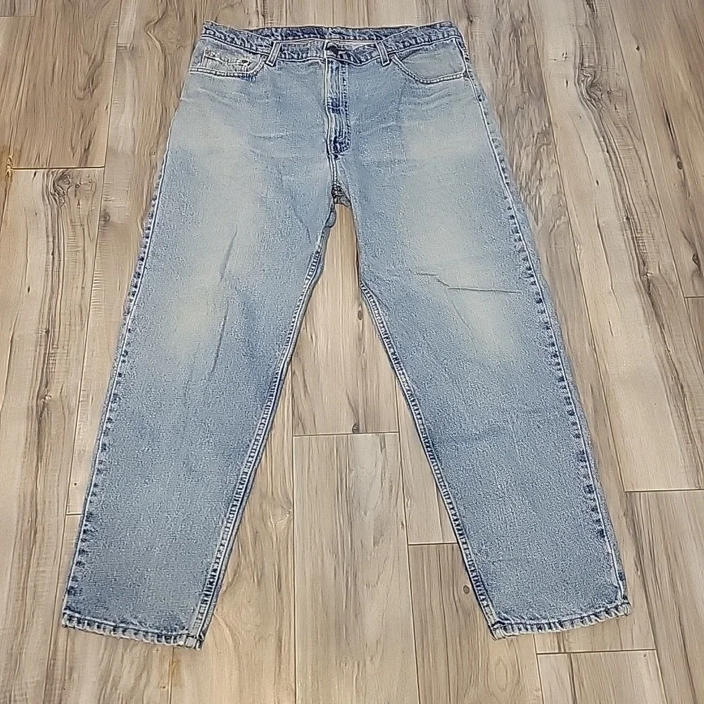 Levi's 550 Jeans Mens 42x30 Tag 40x30 Actual Blue Relaxed Fit‎ Tapered Denim VGT